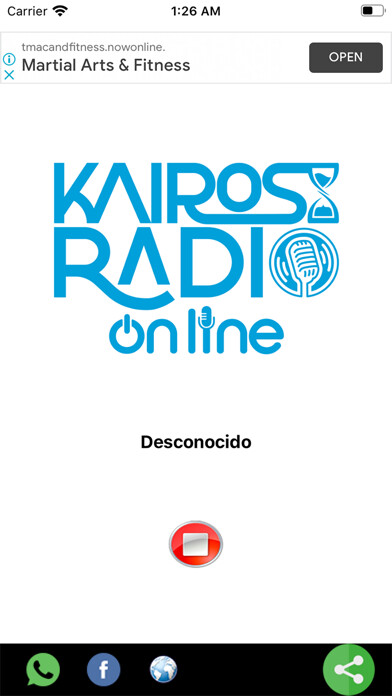 Emulate iPhone app Kairos Radio Online using MyAndroid