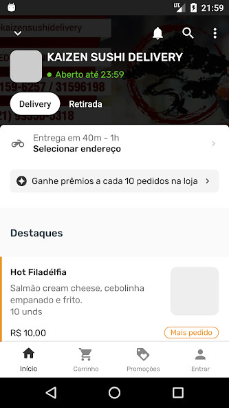 Run android online APK KAIZEN SUSHI DELIVERY from MyAndroid or emulate KAIZEN SUSHI DELIVERY using MyAndroid