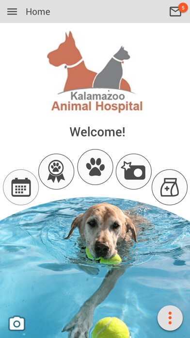 Emulate iPhone app Kalamazoo Animal Hospital using MyAndroid