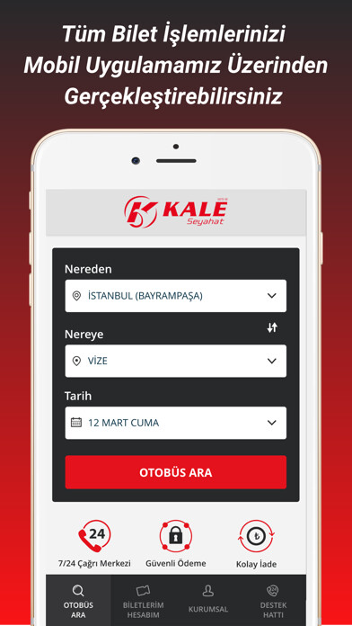 Emulate iPhone app Kale Seyahat - Otobüs Bileti using MyAndroid Emulate iPhone app Kale Seyahat - Otobüs Bileti using MyAndroid