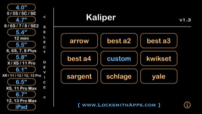 Emulate iPhone app Kaliper using MyAndroid
