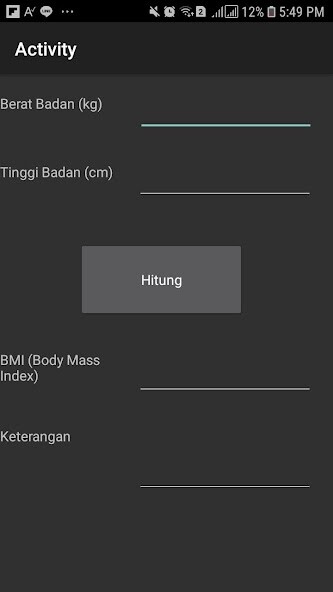 Run android online APK Kalkulator BMI Indonesia from MyAndroid or emulate Kalkulator BMI Indonesia using MyAndroid