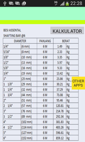 Run android online APK Kalkulator Tabel Berat Besi from MyAndroid or emulate Kalkulator Tabel Berat Besi using MyAndroid Run android online APK Kalkulator Tabel Berat Besi from MyAndroid or emulate Kalkulator Tabel Berat Besi using MyAndroid