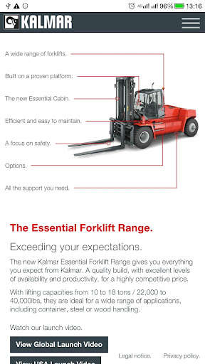 Run android online APK Kalmar Global Essential Forklift Range from MyAndroid or emulate Kalmar Global Essential Forklift Range using MyAndroid Run android online APK Kalmar Global Essential Forklift Range from MyAndroid or emulate Kalmar Global Essential Forklift Range using MyAndroid