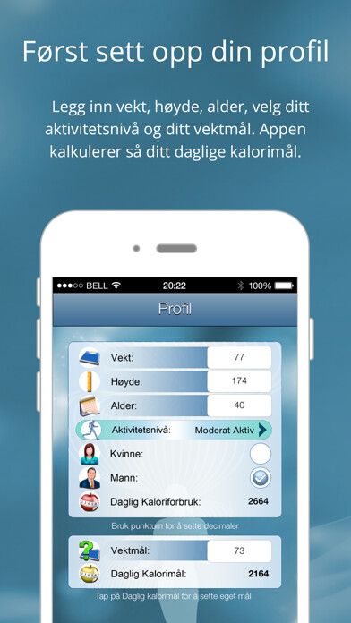 Emulate iPhone app Kaloriteller - Slanke app using MyAndroid Emulate iPhone app Kaloriteller - Slanke app using MyAndroid