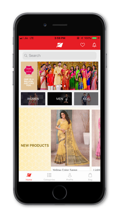 Emulate iPhone app Kalyan Silks using MyAndroid