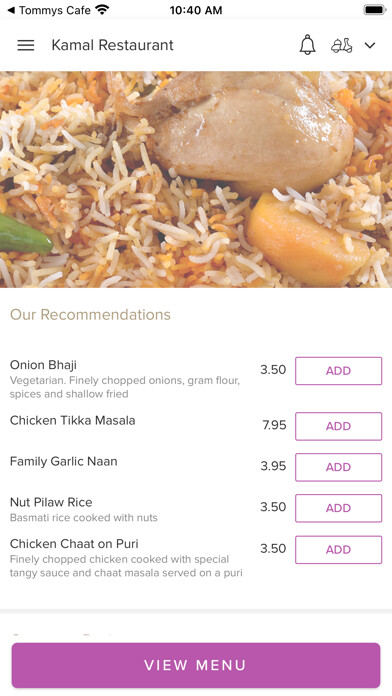 Emulate iPhone app Kamal Restaurant Newcastle using MyAndroid Emulate iPhone app Kamal Restaurant Newcastle using MyAndroid