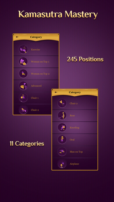 Emulate iPhone app Kamasutra Mastery using MyAndroid