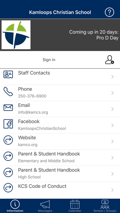 Emulate iPhone app Kamloops Christian School using MyAndroid Emulate iPhone app Kamloops Christian School using MyAndroid