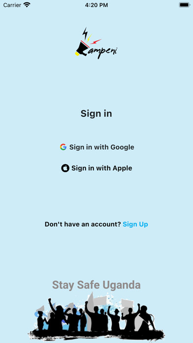 Emulate iPhone app Kampeni - UG Decides using MyAndroid Emulate iPhone app Kampeni - UG Decides using MyAndroid