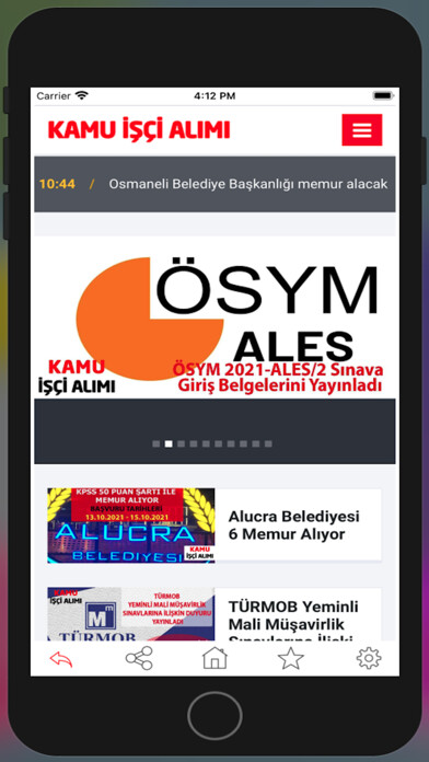 Emulate iPhone app Kamu İşçi Alımı using MyAndroid Emulate iPhone app Kamu İşçi Alımı using MyAndroid