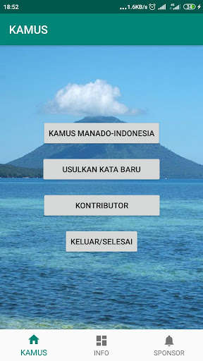 Emulate Android APK Kamus Bahasa Manado
