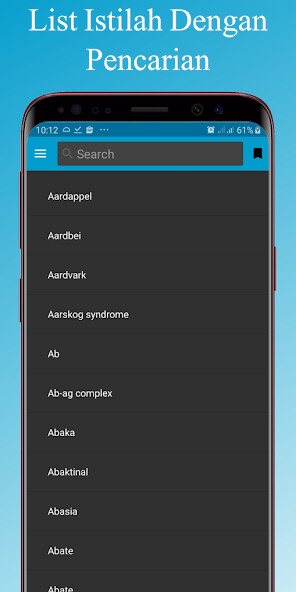 Emulate iPhone app Kamus Kedokteran Offline using MyAndroid