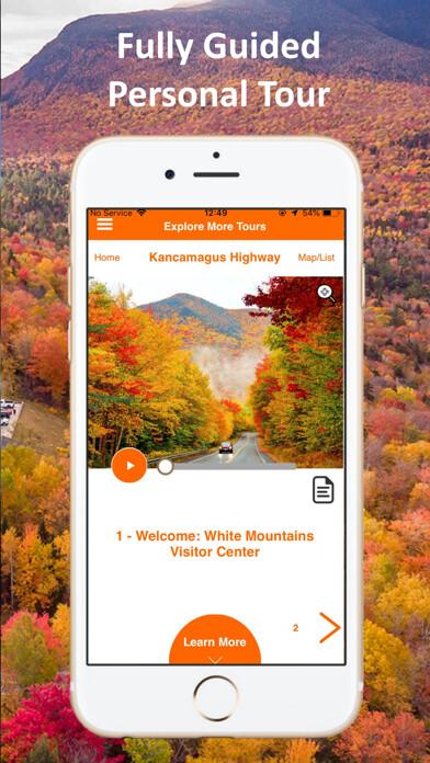 Run android online APK Kancamagus Scenic Byway Guide from MyAndroid or emulate Kancamagus Scenic Byway Guide using MyAndroid