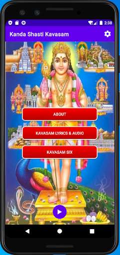 Run android online APK Kandha Shasti Kavasam - Audio and Lyrics from MyAndroid or emulate Kandha Shasti Kavasam - Audio and Lyrics using MyAndroid Run android online APK Kandha Shasti Kavasam - Audio and Lyrics from MyAndroid or emulate Kandha Shasti Kavasam - Audio and Lyrics using MyAndroid