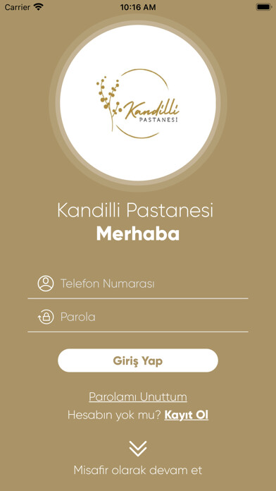 Emulate iPhone app Kandilli Pastanesi using MyAndroid