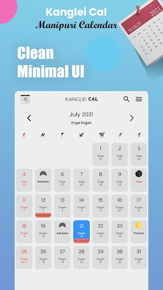 Run android online APK Kanglei Cal -  Manipuri Calend from MyAndroid or emulate Kanglei Cal -  Manipuri Calend using MyAndroid
