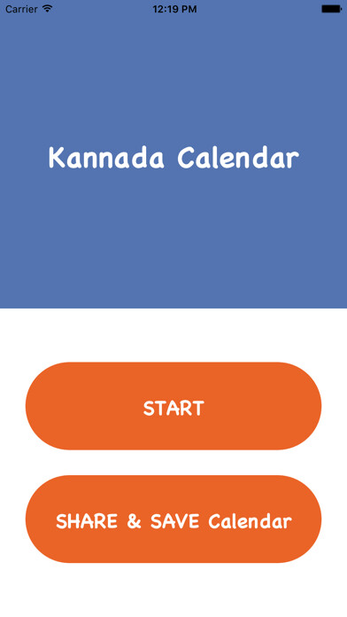 Emulate iPhone app Kannada Sanatan Calendar 2019 using MyAndroid