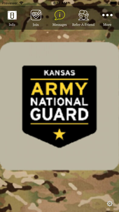 Emulate iPhone app Kansas Army National Guard using MyAndroid