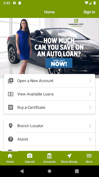 Run android online APK Kansas City Credit Union from MyAndroid or emulate Kansas City Credit Union using MyAndroid
