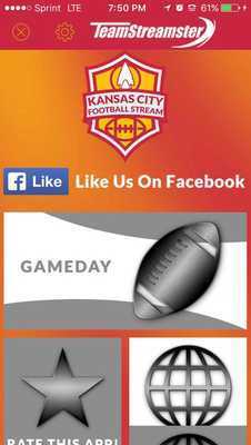 Emulate Android APK Kansas City Football STREAM