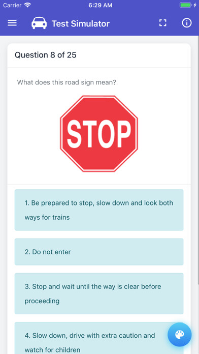 Emulate iPhone app Kansas DMV Permit Test using MyAndroid