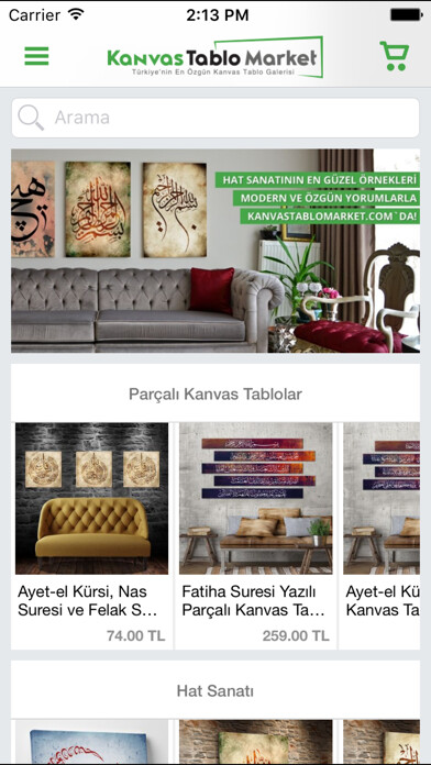 Emulate iPhone app Kanvas Tablo Market using MyAndroid