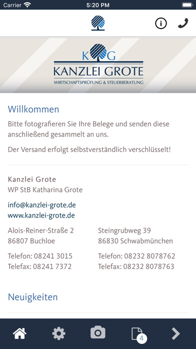 Emulate iPhone app Kanzlei Grote Steuern Direkt using MyAndroid Emulate iPhone app Kanzlei Grote Steuern Direkt using MyAndroid