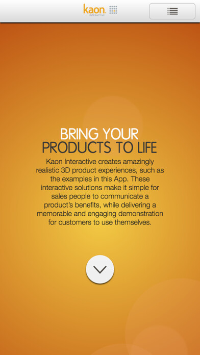 Emulate iPhone app Kaon 3D Product App using MyAndroid Emulate iPhone app Kaon 3D Product App using MyAndroid
