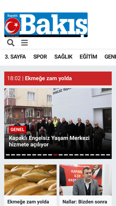 Emulate iPhone app Kapaklı Bakış Gazetesi using MyAndroid