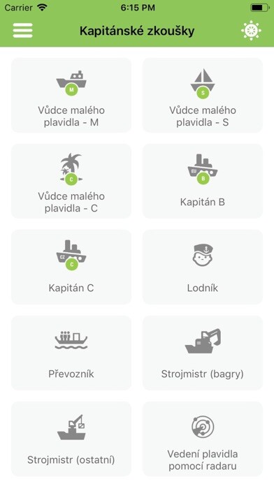 Emulate iPhone app Kapitánské zkoušky - testy using MyAndroid Emulate iPhone app Kapitánské zkoušky - testy using MyAndroid