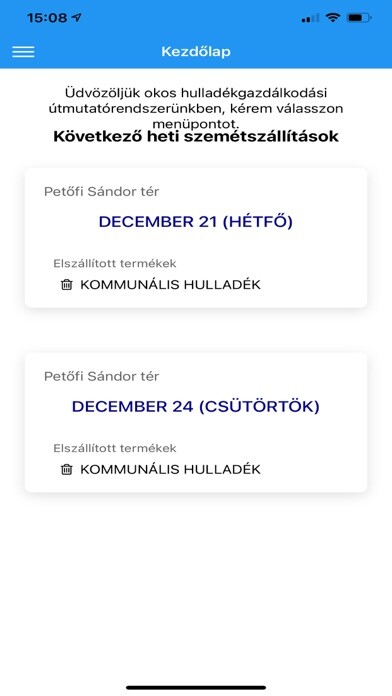 Emulate iPhone app Kaposmenti hulladékgazdálkodás using MyAndroid Emulate iPhone app Kaposmenti hulladékgazdálkodás using MyAndroid