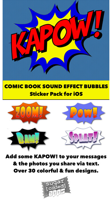 Emulate iPhone app Ka-Pow! Comic Sound Effect Bubbles using MyAndroid