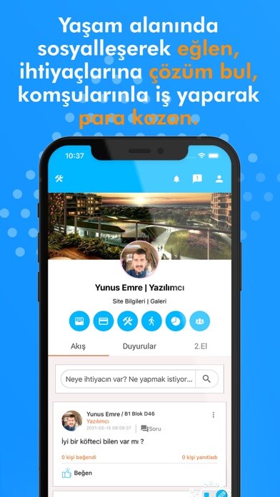 Emulate iPhone app Kapıyı Tıklat: Smart Yönetim using MyAndroid