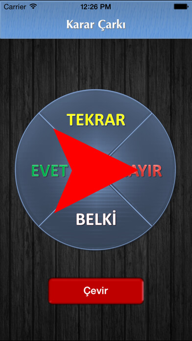 Emulate iPhone app Karar Çarkı using MyAndroid Emulate iPhone app Karar Çarkı using MyAndroid