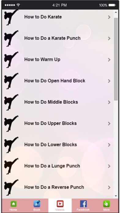 Emulate iPhone app Karate Lessons - Learn How To Improve Your Karate Technique using MyAndroid
