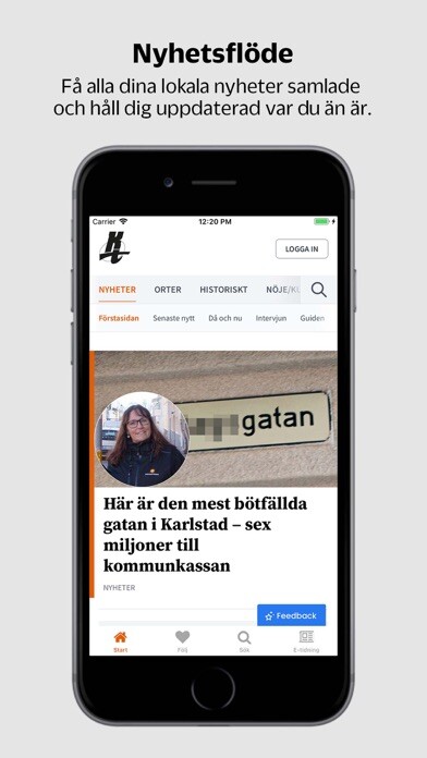 Emulate iPhone app Karlstads-Tidningen using MyAndroid Emulate iPhone app Karlstads-Tidningen using MyAndroid
