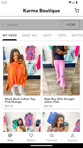 Emulate iPhone app Karma Boutique using MyAndroid
