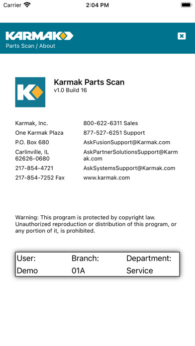 Emulate iPhone app Karmak Parts Scan using MyAndroid Emulate iPhone app Karmak Parts Scan using MyAndroid