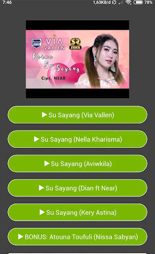 Run android online APK Karna Su Sayang - Via Vallen (Offline) from MyAndroid or emulate Karna Su Sayang - Via Vallen (Offline) using MyAndroid