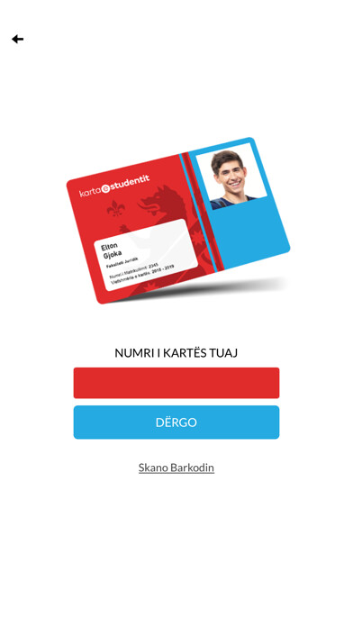 Emulate iPhone app Karta e Studentit using MyAndroid