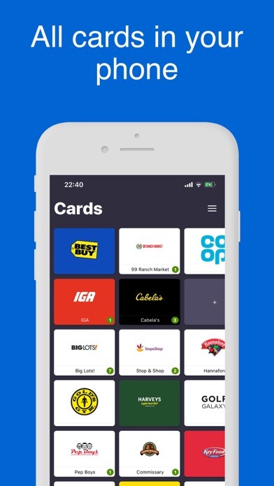 Emulate iPhone app Karty - shopping assistant using MyAndroid