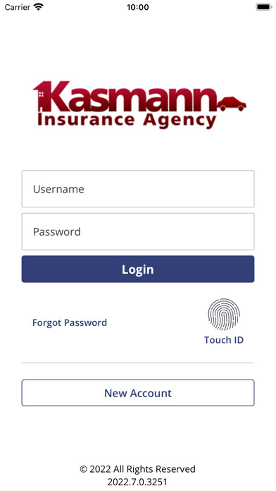 Emulate iPhone app Kasmann Insurance Online using MyAndroid