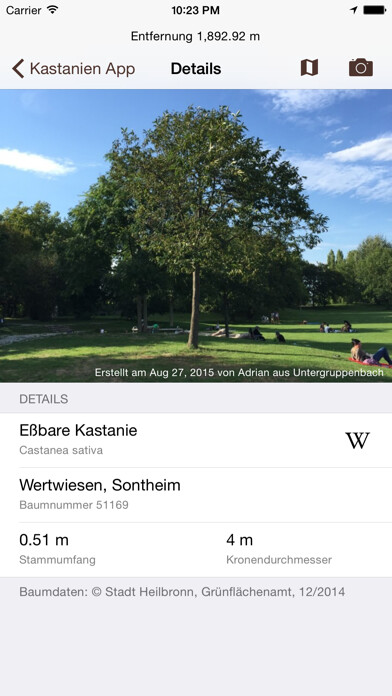 Emulate iPhone app Kastanien App using MyAndroid