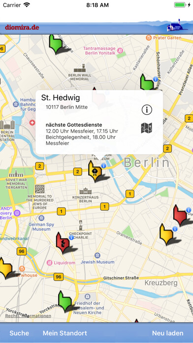 Emulate iPhone app Katholische Kirchen using MyAndroid