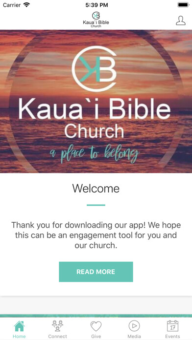 Emulate iPhone app Kauai Bible Church using MyAndroid