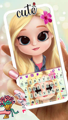 Run android online APK Kawaii Doll Girl Keyboard Background from MyAndroid or emulate Kawaii Doll Girl Keyboard Background using MyAndroid