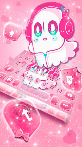 Run android online APK Kawaii Earphone Ghost Keyboard Theme from MyAndroid or emulate Kawaii Earphone Ghost Keyboard Theme using MyAndroid