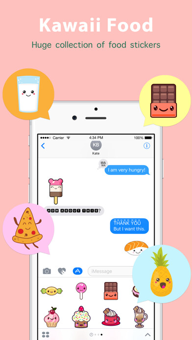 Emulate iPhone app Kawaii Food Sticker using MyAndroid Emulate iPhone app Kawaii Food Sticker using MyAndroid