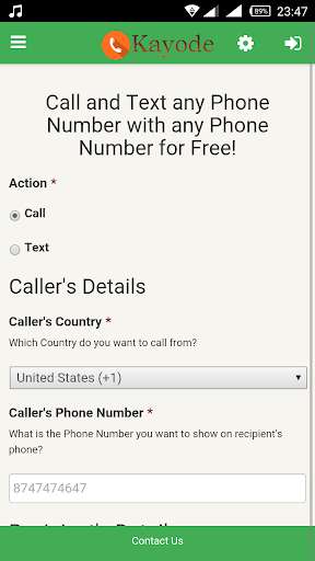 Run android online APK Kayode Call and Text for Free from MyAndroid or emulate Kayode Call and Text for Free using MyAndroid
